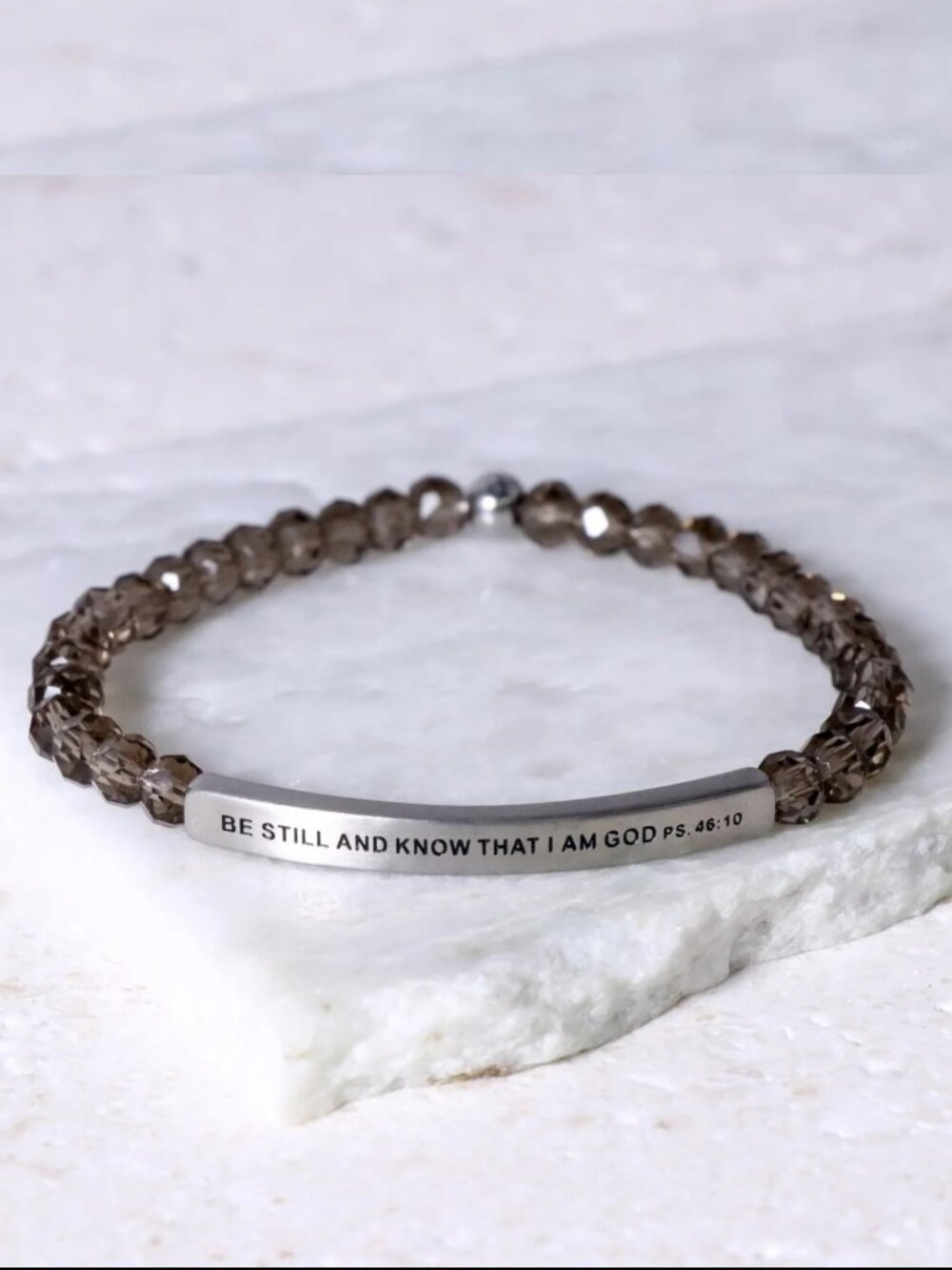 The Inspiration Co "Inspire Me" Bracelet, Black Diamond Crystal (S 6-7in) / NIB